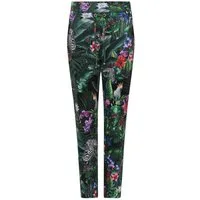 ROBELL Jogger Pants Hygge-52544-54348, im tropischen Druck mit Taschen Taschen mit Reißverschluss