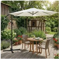 Sekey Sonnenschirm Ampelschirm 300 x 300 Drehbar mit Kurbel, mit Ständer, UPF 50+, LxB: 300,00x300,00 cm, Ampelschirm 300cm, Winddicht & wasserdicht