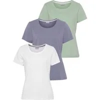 Eastwind T-Shirt (3er-Pack) Kurzarm, hüftlang, für die Freizeit, aus Baumwolle