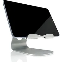 SLABO Tablet-Halterung universelle Tablethalterung Universal für alle Tablets, iPads etc. "Aluminium" Universell Stand Holder - SILBER