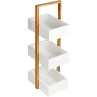 shelfmade Badregal Schmales Badregal Standregal Küchenregal mit 3 Ablagefächern