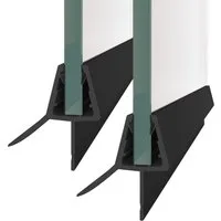 Hopibath Duschdichtung Duschdichtung für Glastür 6mm 5mm 8mm Ersatzdichtung Wasserabweiser, L: 60 cm, Diese Dichtung ist passend für Glastüren mit einer Dicke von 4-6mm.