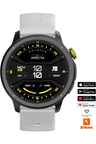 Invicta I-Tech - 2 Pro ITECH-008 Herren Uhr - Smartwatch Bewegung - Edelstahl mit schwarzem Zifferblatt - 46 mm