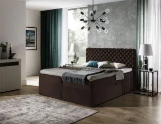 Boxspringbett Schlafzimmerbett WILLIAM 180x200cm in Stoff