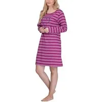 Moonline Sleepshirt Damen Nachthemd kurz Sleepshirt aus 100% Baumwolle von Größe S - 4XL