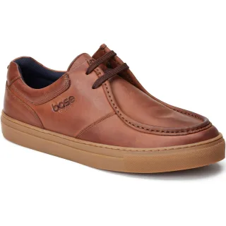 Base London Dalston Leder Herren Braune Mokassins Schuhe