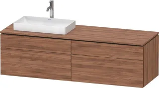 Duravit L-Cube Konsolenwaschtischunterbau wandhängend Nussbaum Matt 1620x550x482 mm - LC4871L7979000 LC4871L79790000