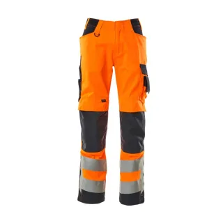 MASCOT Hose mit Knietaschen SAFE SUPREME Hi-vis Orange / Schwarzblau 49 - 20879-236-14010-82C49