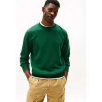 Tommy Hilfiger Sweatshirt ESS SEASONAL FLEECE CREWNECK mit Rundhals und Stickerei unifarben, casual, regular fit, Baumwollmix, Rundhals