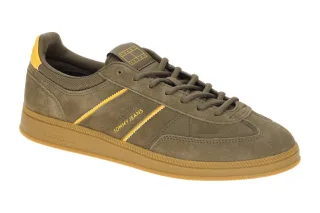 Tommy Hilfiger Herrenschuhe EM01609 RBM Gr?n homestead Retro Sneaker Echtlede...