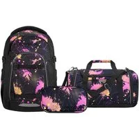 coocazoo Schulranzen Schulrucksack-Set MATE Colour Drift 3-teilig (3-teilig), ergonomisch, Körpergröße: 135 - 180 cm, Easy-Grow-System