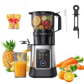[EU Direct] BioloMix 3-in-1 Vertical Slow Juicer 300W High Motor 150mm Wide Feed Port 55RPM 1000ml Capacity Electric Slo