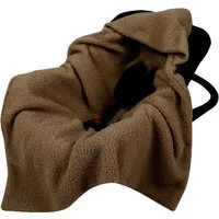 BabyLux Babyschale Warme Einschlagdecke Bouclé 80x80 cm für Autositz Decke 0+, Bouclé - Braun - 80x80cm