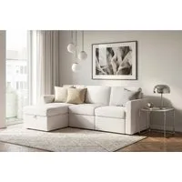 Dorel Home Ecksofa NORDHUS, L-Form, 200 cm, Recamiere rechts/links montierbar, mit Stauraum, feiner Webstoff-Bezug