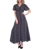 Ital-Design Sommerkleid Damen Freizeit Plisseekleid Sommerkleid in Schwarz