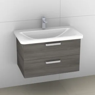 Artiqua 412 Waschtischunterschrank für Tonic II K0879 Graphit Struktur quer, 412-WU2L-I50-7070-401 412-WU2L-I50-7070-401