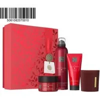 Rituals Pflege-Geschenkbox von Ayurveda M mit Rose und Mandelöl: Creme, Scrub, Duschgel, Kerze