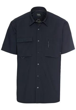 camel active - Kurzarmhemd mit Cooling Effekt dark navy - Gr. - 3XL