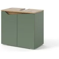 Vicco Waschbeckenunterschrank Marelle, Grün/Anthrazit, 60 x 57.5 cm mit 2 Türen (1-St)
