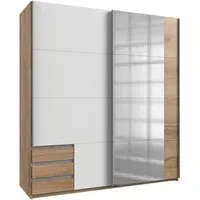 Wimex Schwebetürenschrank Emden moderner Kleiderschrank mit Spiegel und Schubladen Schlafzimmer Schrank Garderobenschrank mit Schwebetüren Topseller