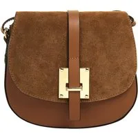 Cluty Umhängetasche, echt Leder, Made in Italy