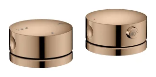 Hansgrohe 2-Loch Wannenrandarmatur AXOR One mit Thermostat polished red gold, 48470300 48470300