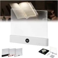 VIVIHEYDAY Leselicht Leselampe, Wiederaufladbare Flaches Buchlicht zum Lesen im Bett (bei Nacht, LED Buchlampe, Panel Book Light, 1-St., Augenschutz leselicht buch Buchseite Licht, mit 3 Farben & Timer), Geschenk für Buchliebhaber