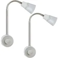 SEBSON LED Steckdosenleuchte 2x LED Steckdosenlampe dimmbar und flexibel - 2W 160lm warmweiß, LED fest integriert, warmweiß