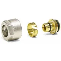 PipeTec Deutschland Gewindefitting Pipetec Eurokonus-Klemmverschraubung, mit 3/4" Mutter für Alu-Verbundrohr und PE-RT-Rohr