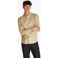 Tommy Hilfiger Langarmhemd LINEN BLEND SOLID Regular Fit SHIRT mit Button-down-Kragen