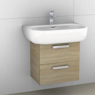 Artiqua 413 Waschtischunterschrank für 4U 123470 Castello Eiche quer NB, 413-WU2L-K20-7134-426 413-WU2L-K20-7134-426