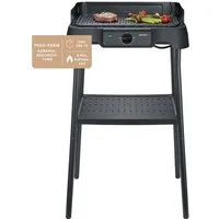 Severin Elektrogrill PG 8596, 2000 W, Stand-&Tischgrill, In-&Outdoor, Balkon&Küche, 40-220°C, 39x23cm, 2000W