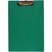 d.rect Schreibmappe 1 Stück Klemmbrett DIN A4 (1-St), aus Graupappe, mit PVC-Folien-Überzug und Drahtbügelklemme