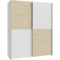FORTE Schwebetürenschrank 2 Schiebetüren, Made in Europe, stabil und zeitlos (5 Breiten: 120 -200cm, Höhe ca. 190cm) in verschiedenen Farben und Breiten