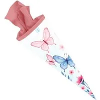 itenga Schultüte itenga Schultüte 70cm rund Schmetterling ELARA Zuckertüte Filzverschlu