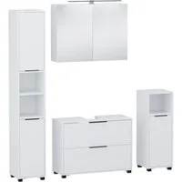 Vicco Badmöbel-Set Alina, Weiß, 4 Teile, (4-St., 4er Set)