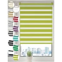 Doppelrollo Klemmfix ohne Bohren Rollos für Fenster und Tür Seitenzugrollo, Sonello, blickdicht, ohne Bohren, freihängend, Klemmfix, 30cm x 100cm Olivgrün Duo Rollo, Jalousie mit Klemmträger