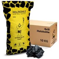 Neandertaler Feuer Holzkohle Grillkohle Kohle für Grill BBQ Smoker Charcoal Grillholzkohle Buche, 10 kg