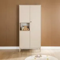 PAIDI Kleiderschrank MILA & BEN Steiff by PAIDI in Beige, 3 Türen mit Push-to-open inkl. Kleiderstangen und Einlegeböden, Massivholz-Füße, Soft-Close
