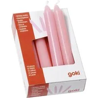 goki Geburtstagskerze Geburtstagskerzen-Set 10 Stk. Kerzen 10 cm hoch Geburtstag (Set, 10-tlg., 1), Kerzen in der Farbe rosa