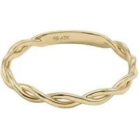 Suzan Gold Goldring 375 Echtgold Twistéra Pure geflochtenes Design