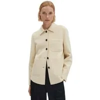 someday Kurzjacke natur,Casual,Wolle,Unifarben,Umlegekragen,Lang,Regular Fit