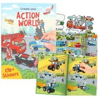 Depesche Stickerbuch DEPESCHE Create your Action World - Stickerbuch mit 270+ Stickern