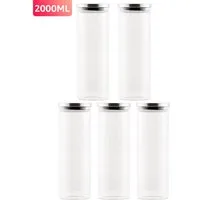 Simloveve Vorratsglas, Glas, (5-tlg), 5er set Vorratsgläser mit Deckel, Optional Größe