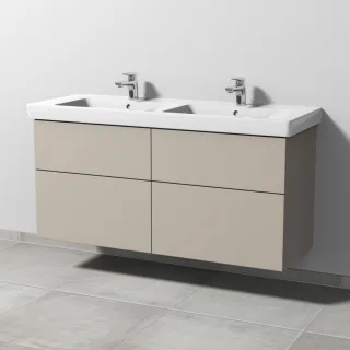 Sanipa 3way Waschtischunterbau zu Villeroy & Boch Subway 2.0 Waschtisch mit 4 Auszügen, Kaschmir-Mat SP6171U