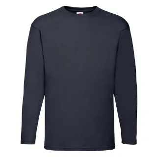 Fruit of the Loom - "Valueweight" T-Shirt für Herren Langärmlig (Marineblau)