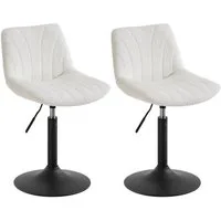 VASAGLE Barhocker Barstuhl, Küchenhocker, höhenverstellbar, um 360° drehbar (2 St., 2er Set), 46,5 x 43 x (65,5-77,5) cm (T x B x H), für Esszimmer, Küche