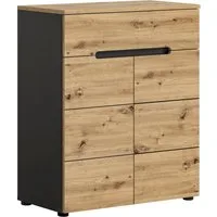 Home affaire Schuhkommode REHAT, TOPSELLER!, Breite 80cm, 2 Türen, 1 Schubkasten, 4 Fächer (1 St., in verschiedenen Farben erhältlich, Platz für ca. 12 Paar Schuhe), Schuhschrank, Kommode, Garderobenschrank, Anrichte, Sideboard