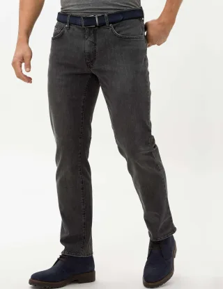Brax Herren Five-Pocket-Hose Style CADIZ GREY USED, denim grau, Gr. 40/38