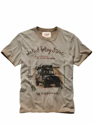 BOB Herren T-Shirt Photos Braun 100 % Baumwolle